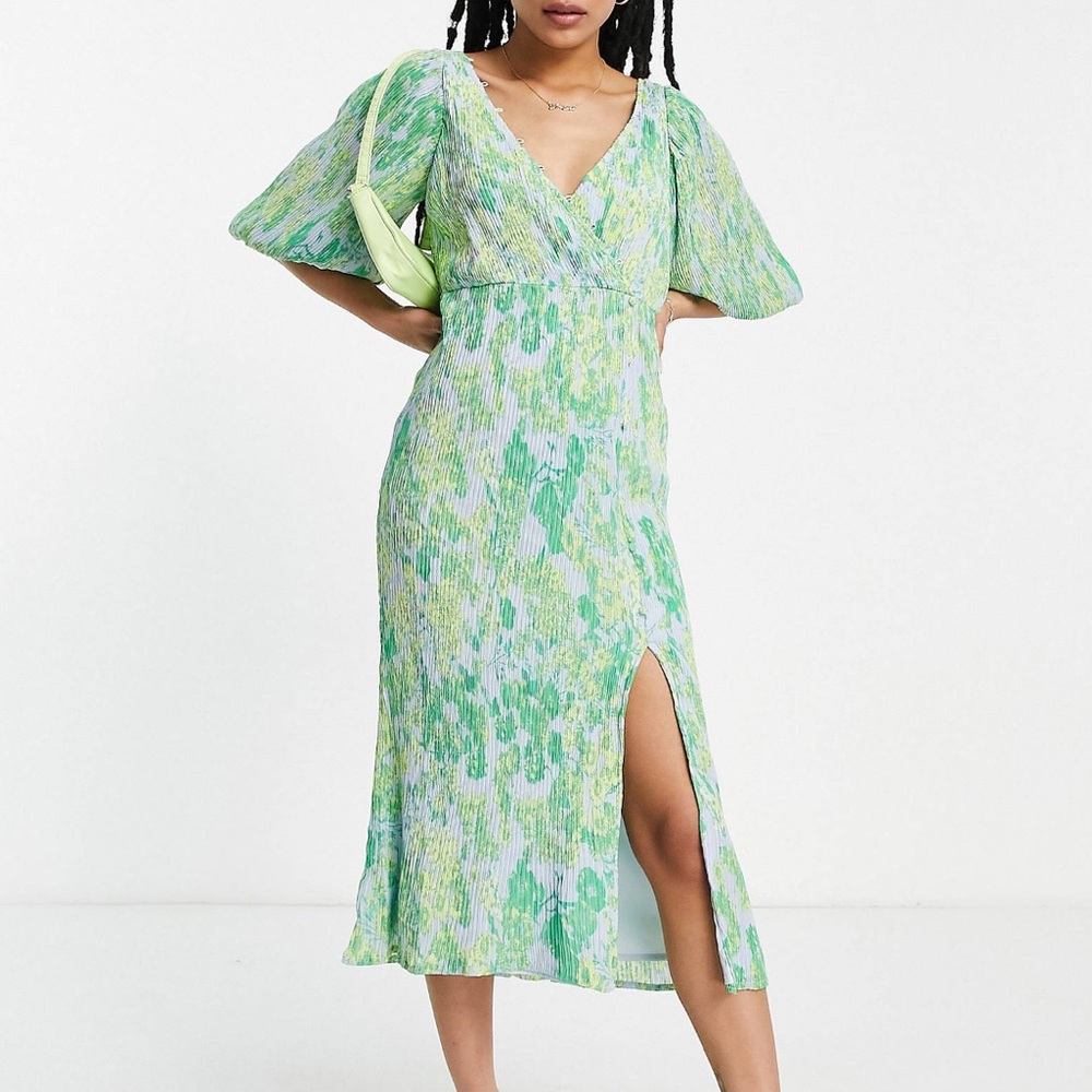 ASOS Green Multi Colored Dress